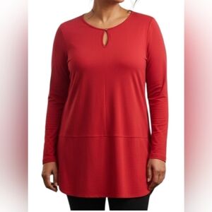 NWT Lauren Ralph Lauren Red Tunic Top